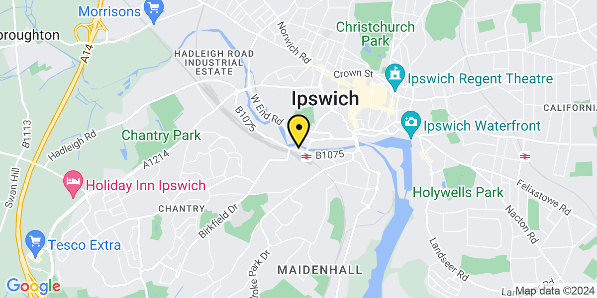 Map of Ipswich Ranelagh Road