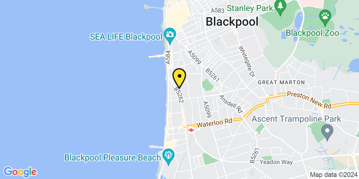 Map of Blackpool Lonsdale Road