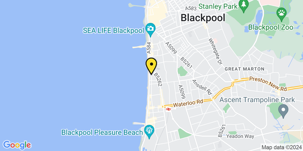 Map of Blackpool 279 Promenade