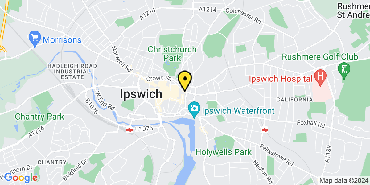 Map of Ipswich St Helen's Street