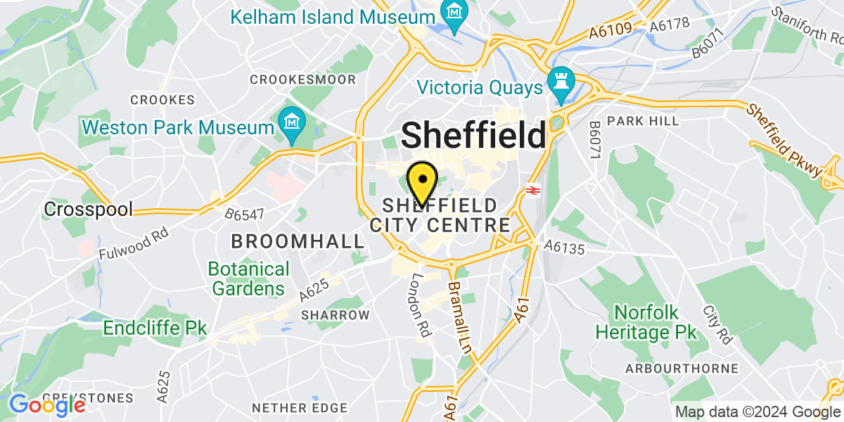 Map of Sheffield Bowdon Street