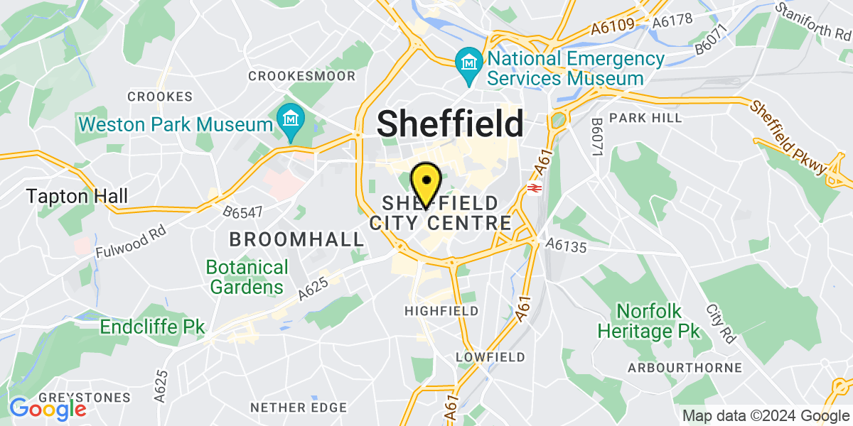 Map of Sheffield Fitzwilliam Street