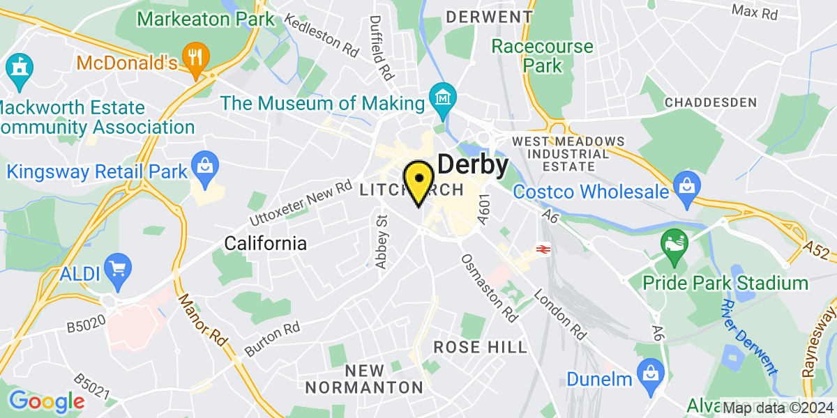 Map of Derby Wilson Street
