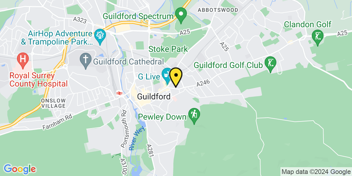 Map of Guildford Epsom Road
