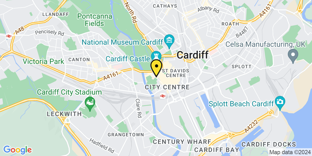 Map of Cardiff Stadium