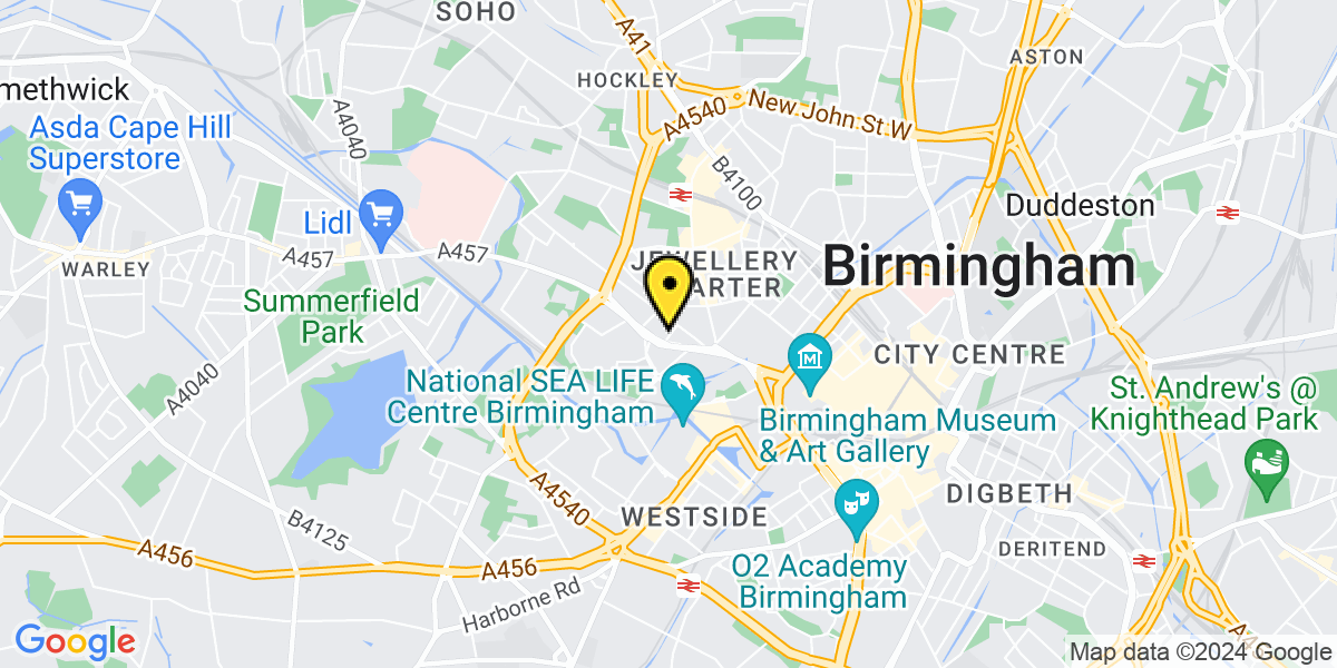 Map of Birmingham Arthur Place