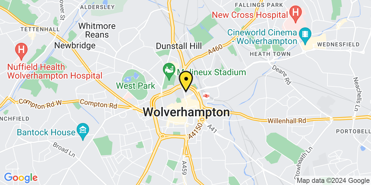 Map of Wolverhampton Whitmore Street