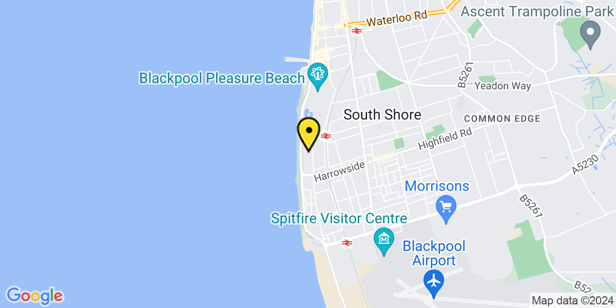 Map of Blackpool 591 New South Promenade