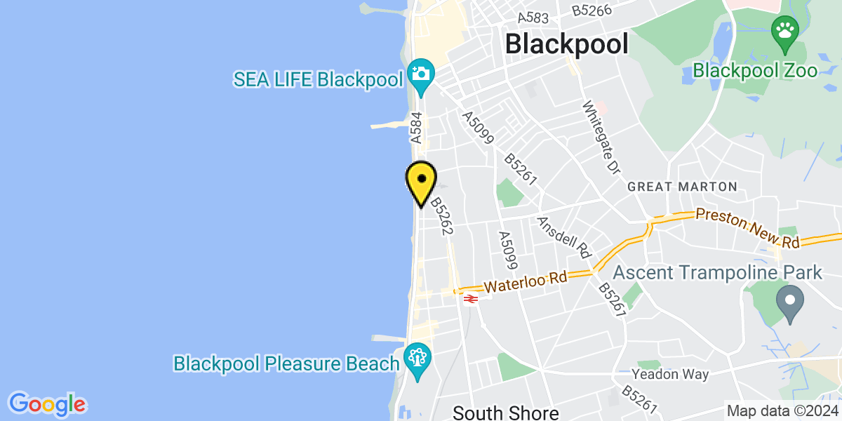 Map of Blackpool 289 Promenade