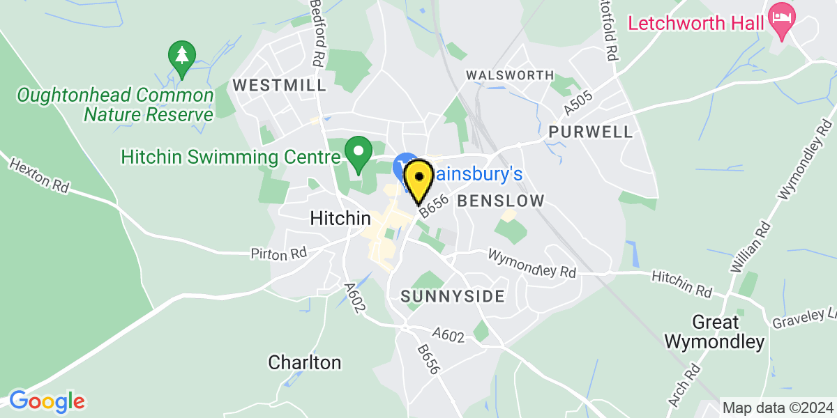 Map of Hitchin Walsworth Road