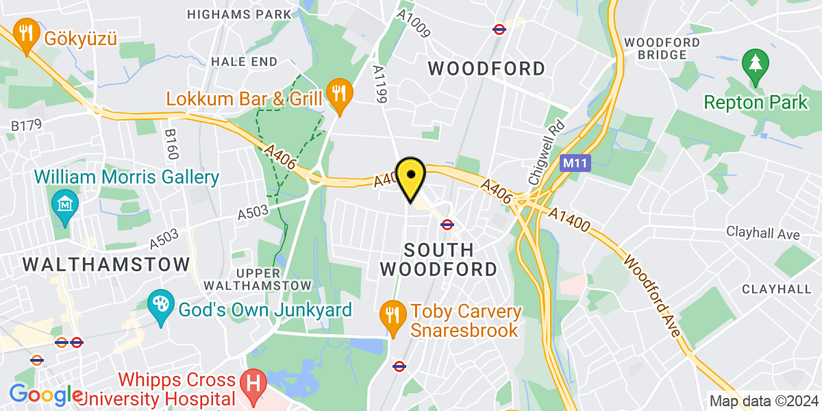 Map of South Woodford High Road
