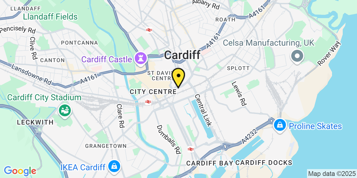 Map of Cardiff Pellett Street