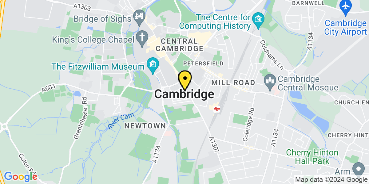 Map of Cambridge Hills Road
