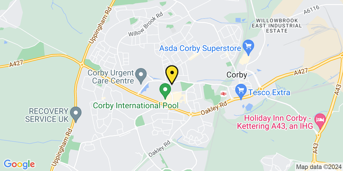 Map of Corby Wood Street