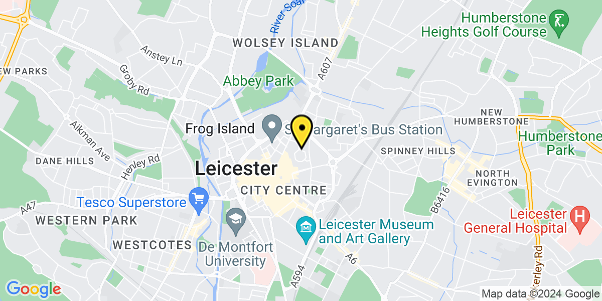 Map of Leicester Lee Circle