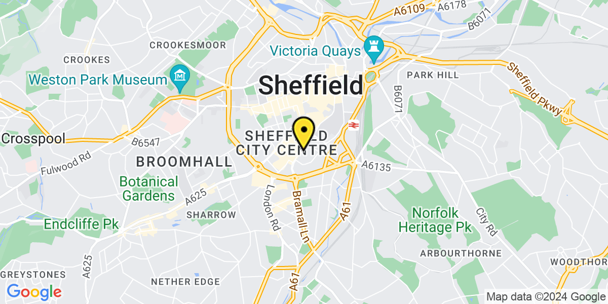 Map of Sheffield Earl Street