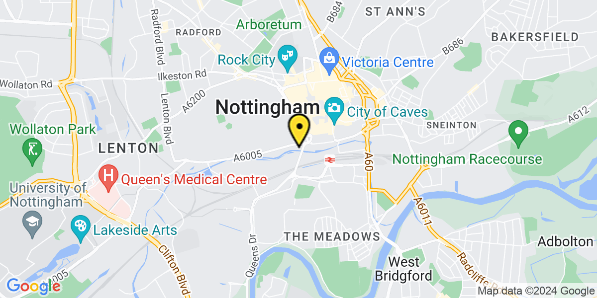 Map of Nottingham Wilford Street