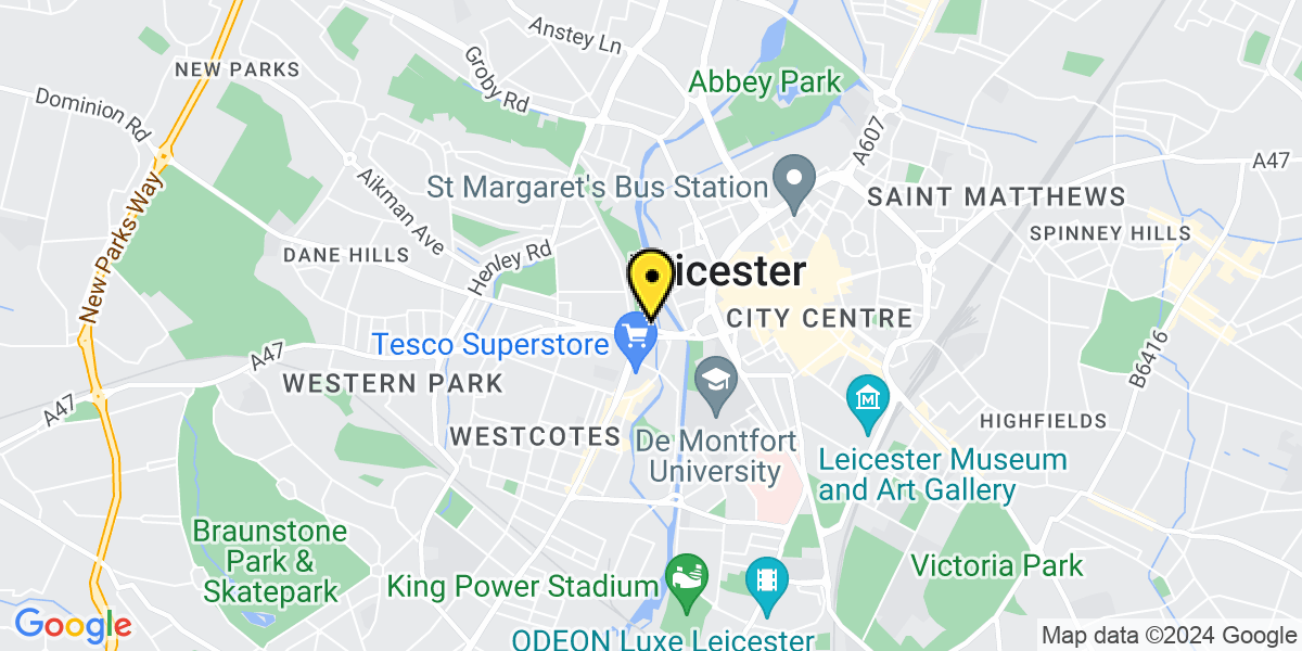 Map of Leicester St Augustine Road