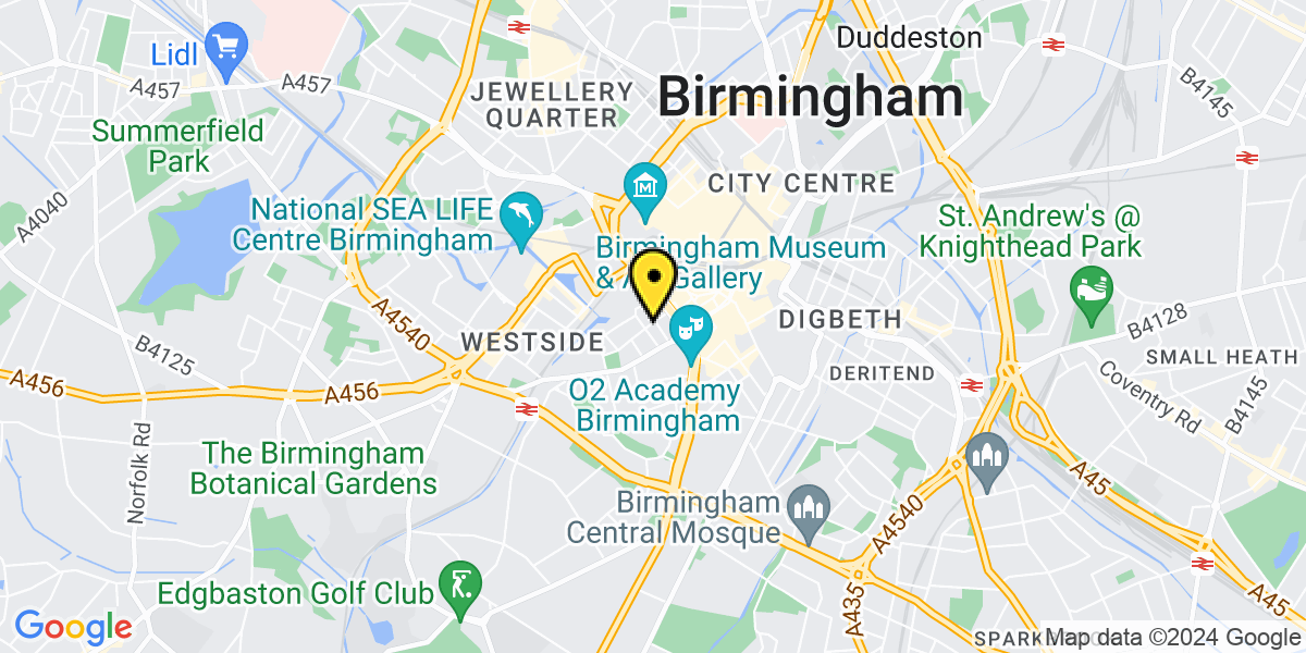 Map of Birmingham Gough Street