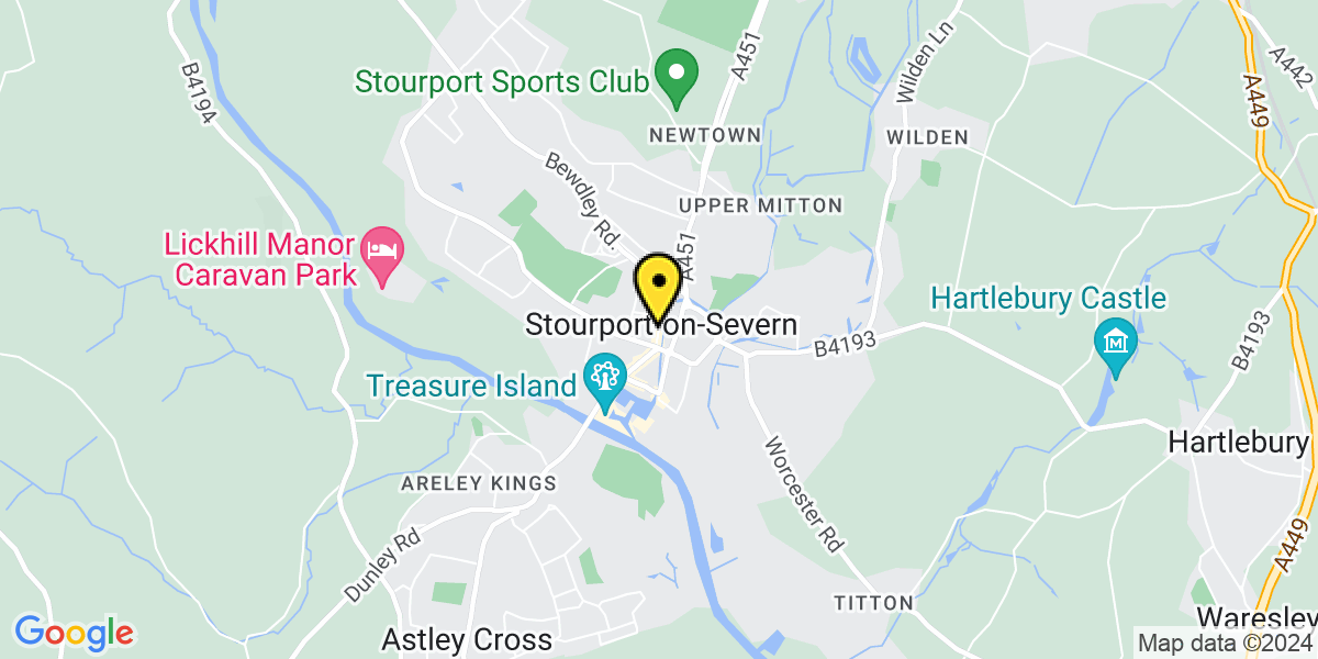 Map of Stourport-On-Severn Lombard Street