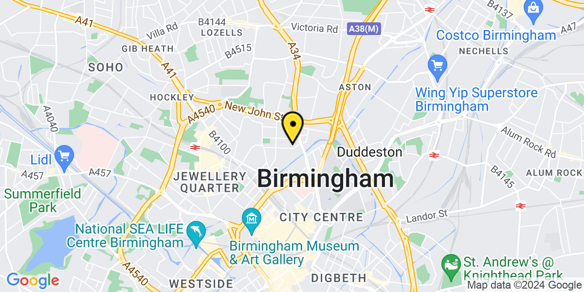Map of Birmingham New Summer Street