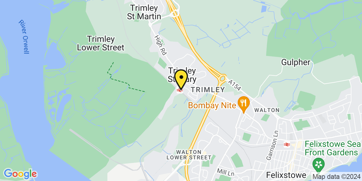 Map of Trimley Station Road (Greater Anglia)