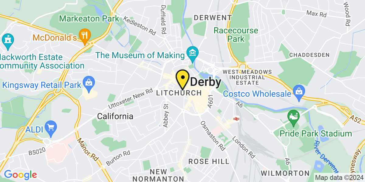 Map of Derby St Peters Courtyard