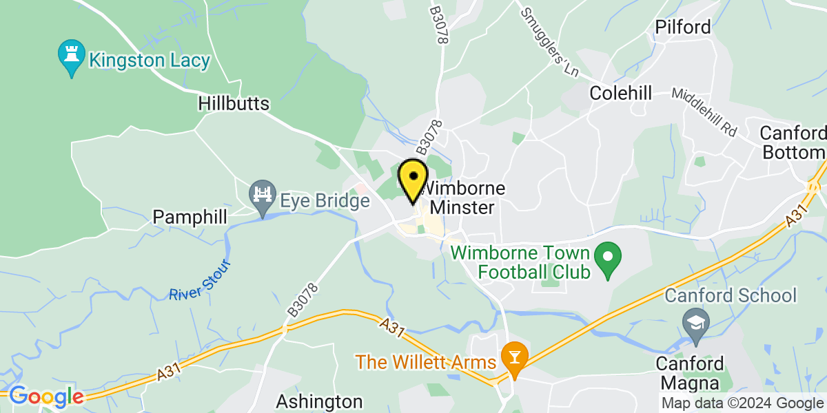 Map of Wimborne Redcotts Lane