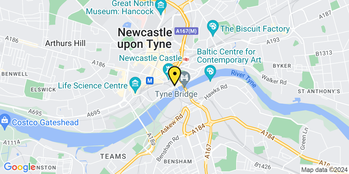 Map of Newcastle Riverside