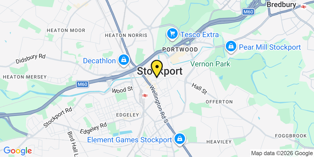 Map of Stockport Piccadilly