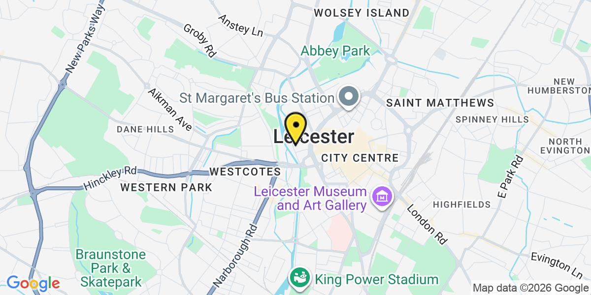 Map of Leicester Blackfriars Street