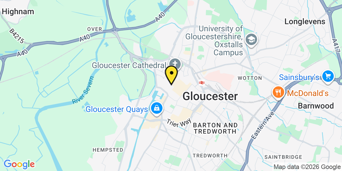 Map of Gloucester Blackfriars Forecourt