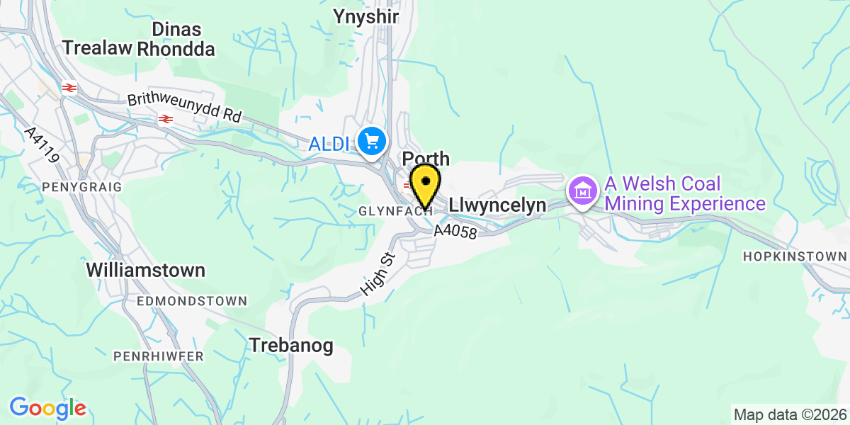 Map of Porth Pontypridd Road