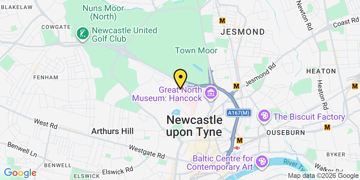 Map of Newcastle Lovers Lane