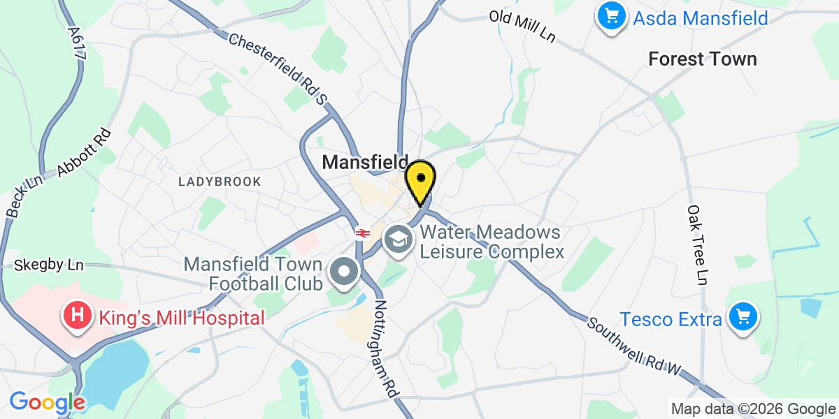 Map of Mansfield St Peter's Way 2