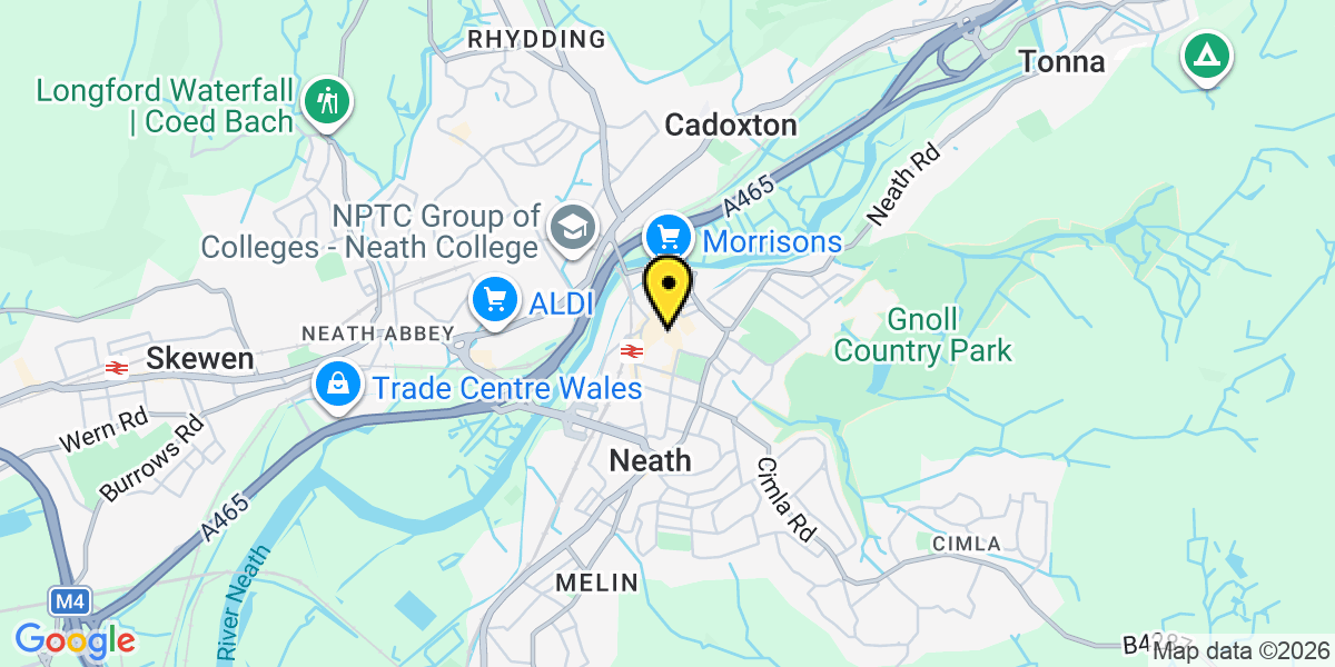 Map of Neath Orchard Street
