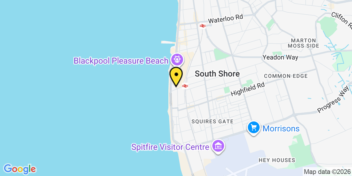 Map of Blackpool Delton Hotel