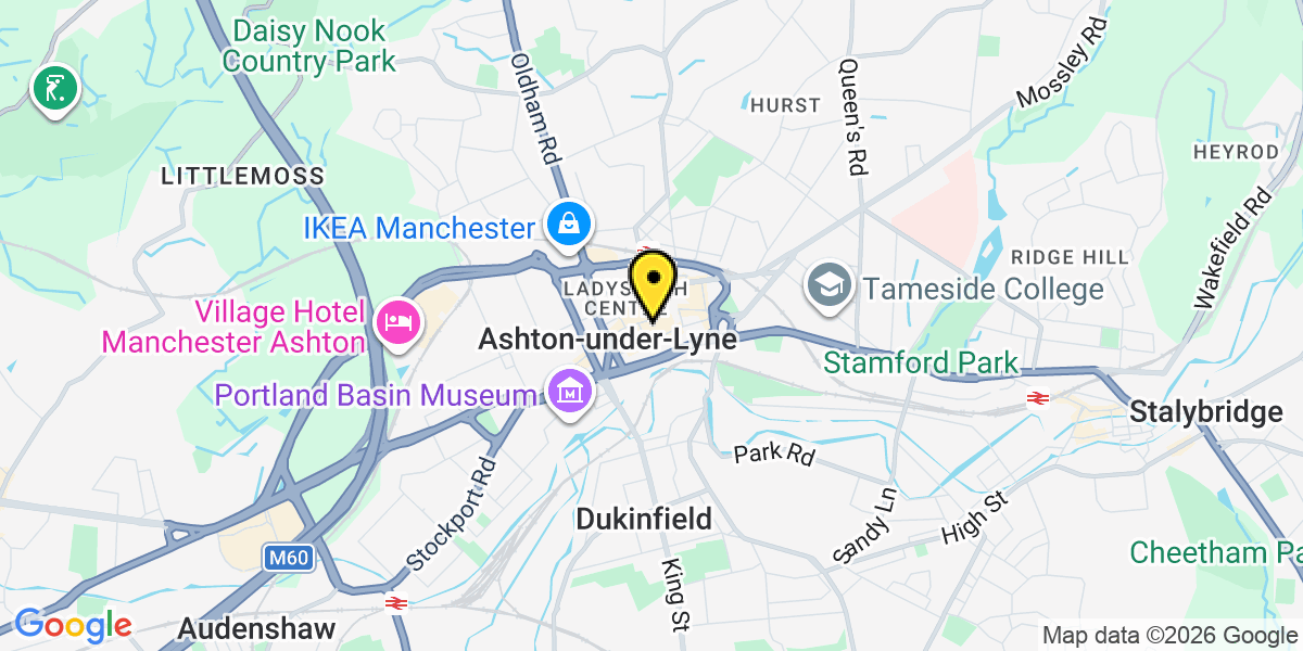 Map of Ashton Duke Street