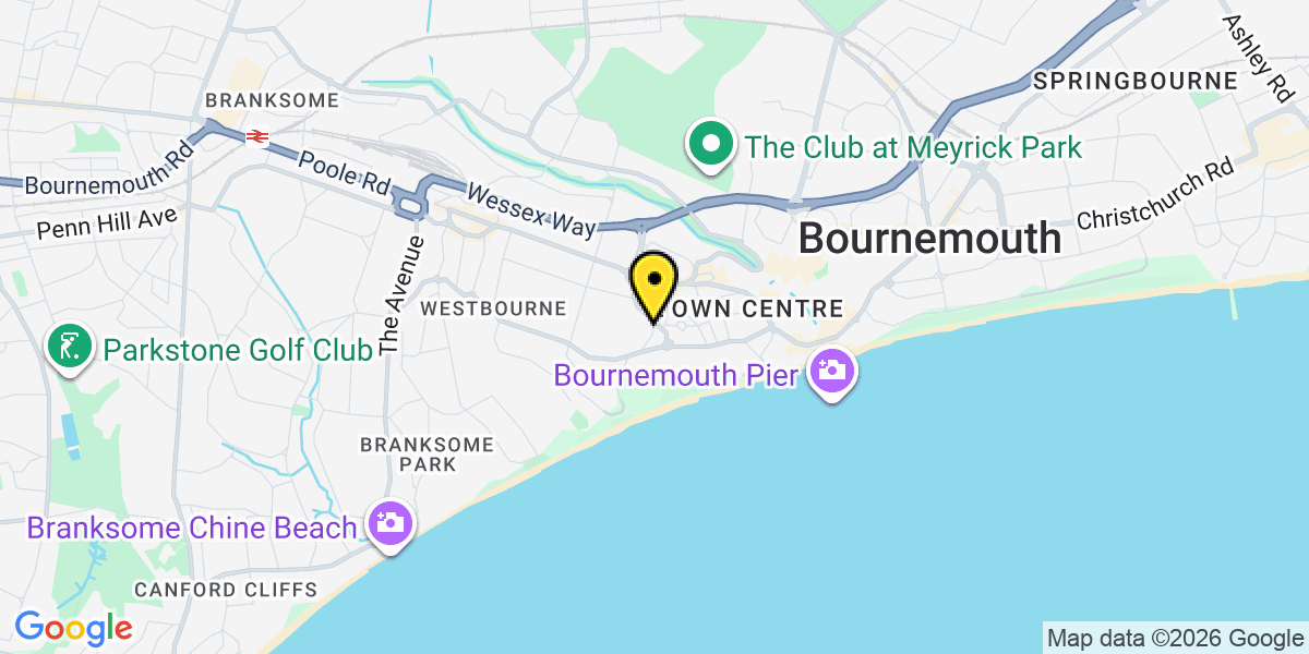 Map of Bournemouth Durley Road South