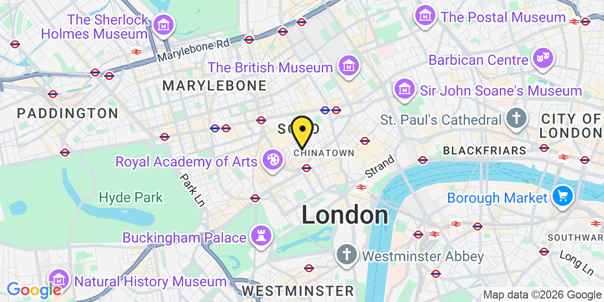 Map of London Soho Brewer St