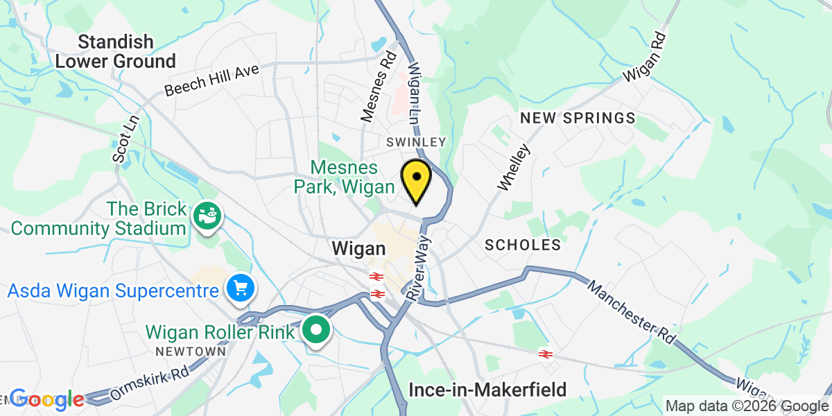 Map of Wigan Standishgate