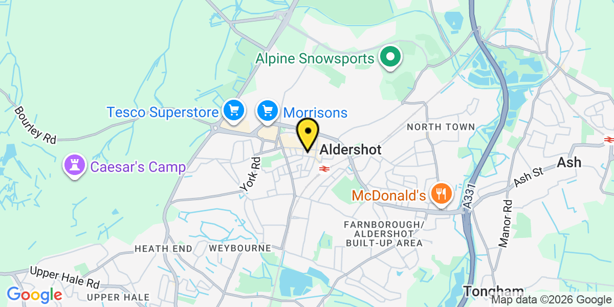 Map of Aldershot Birchett Road