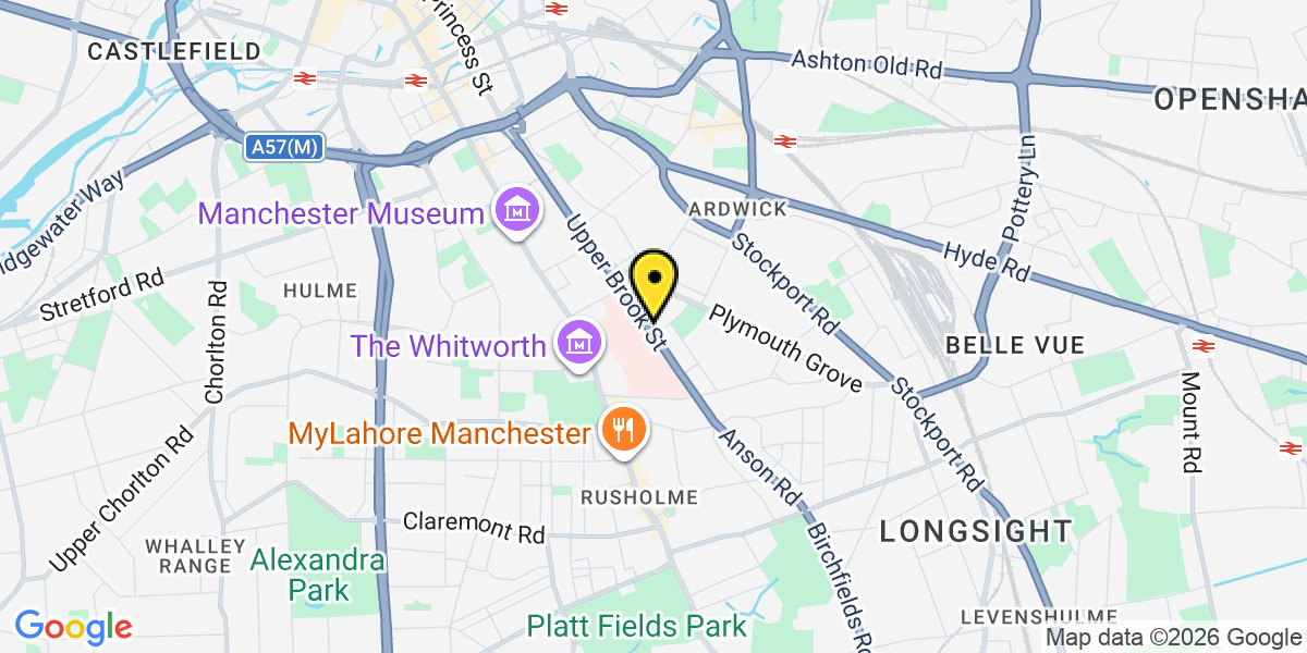 Map of Manchester Upper Brook Street 1