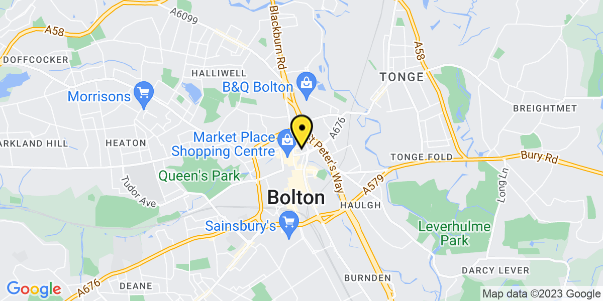 Map of Bolton All Saints Street East