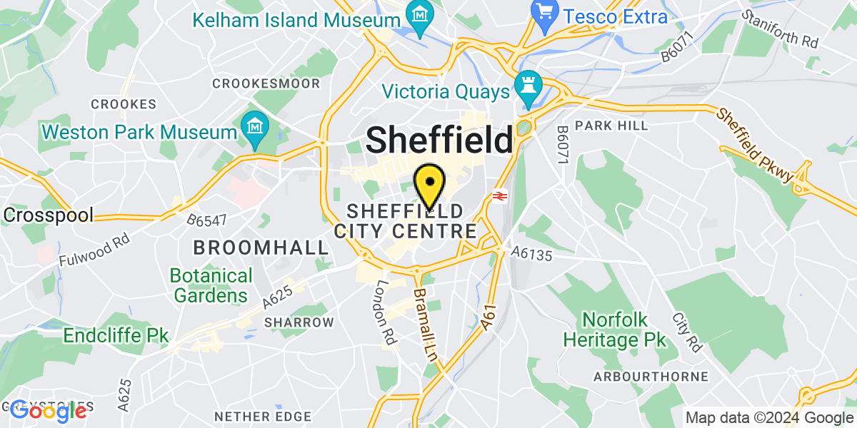 Map of Sheffield Furnival Gate