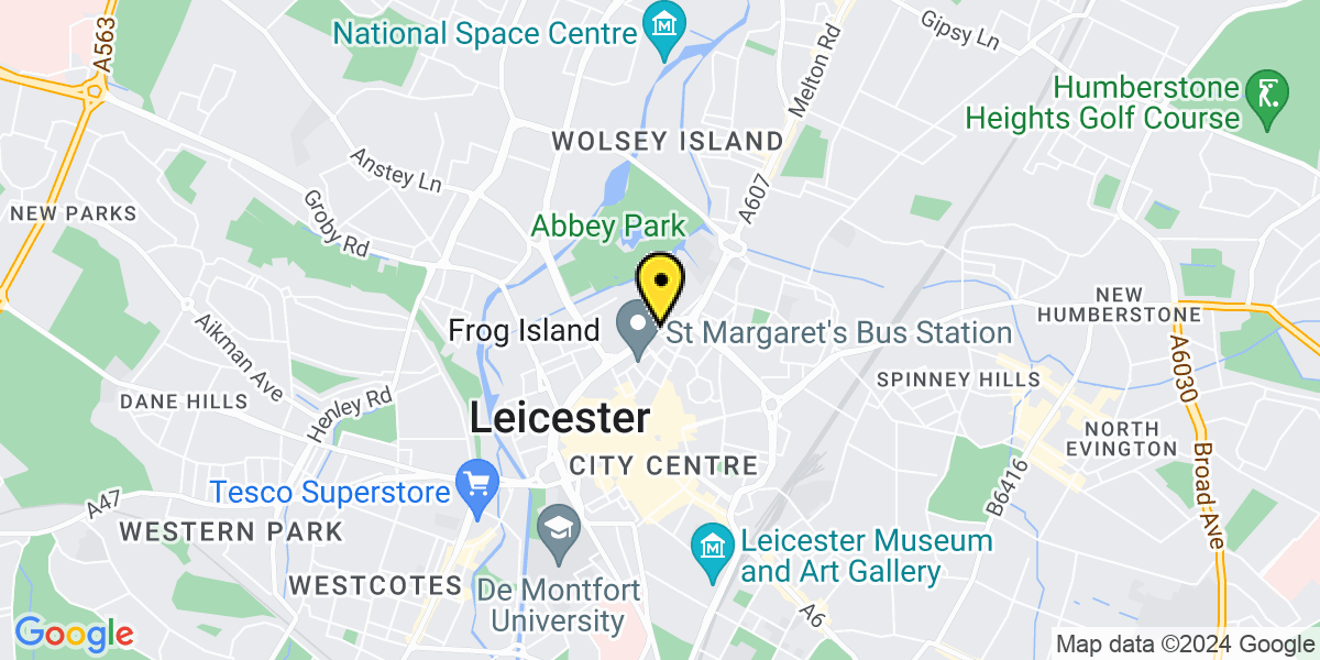 Map of Leicester Abbey Street