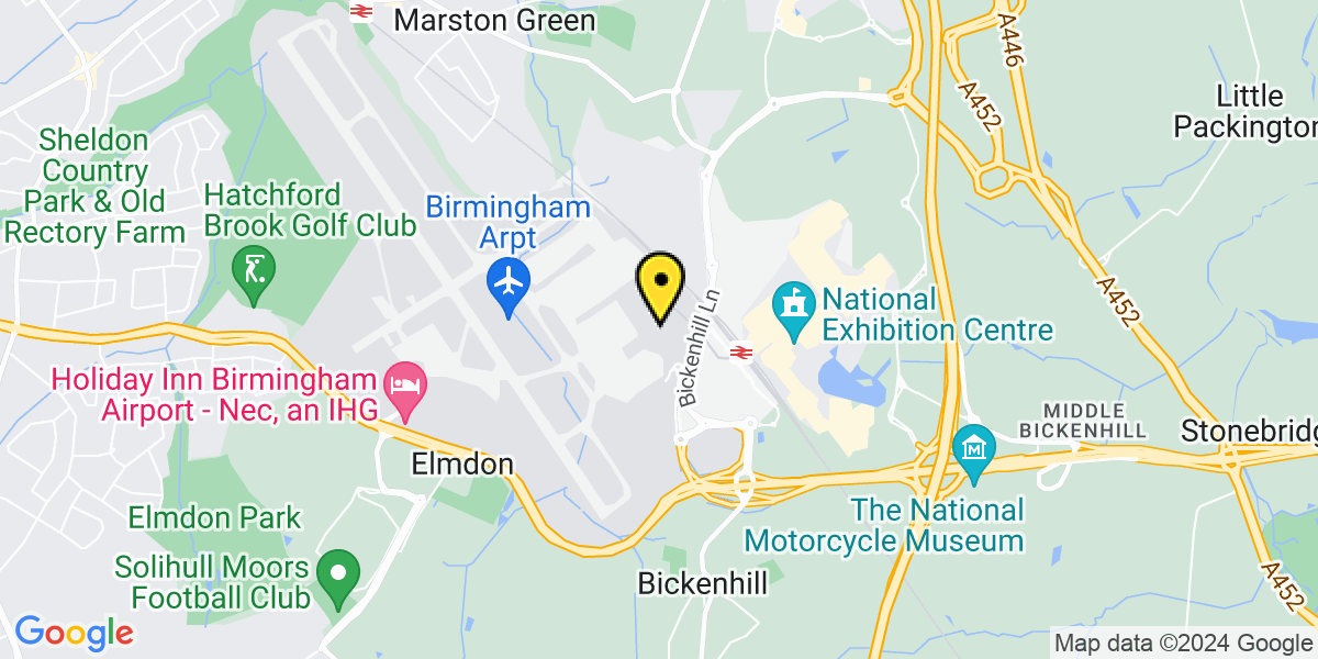 Map of Birmingham Airport Premium Set Down