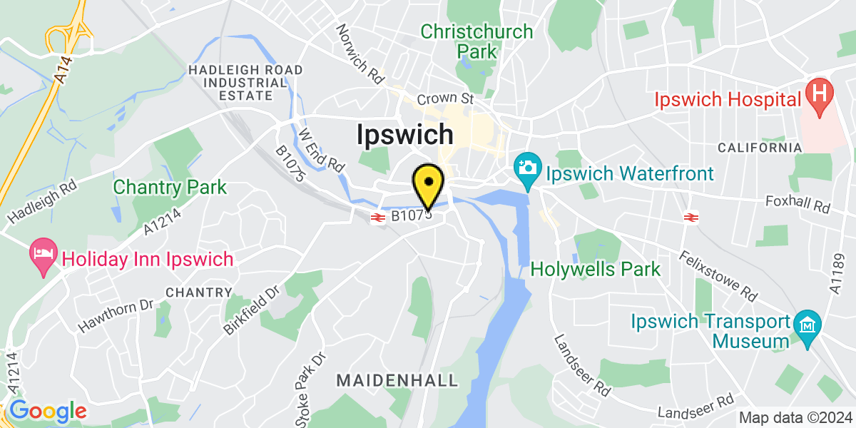 Map of Ipswich Burrell Road