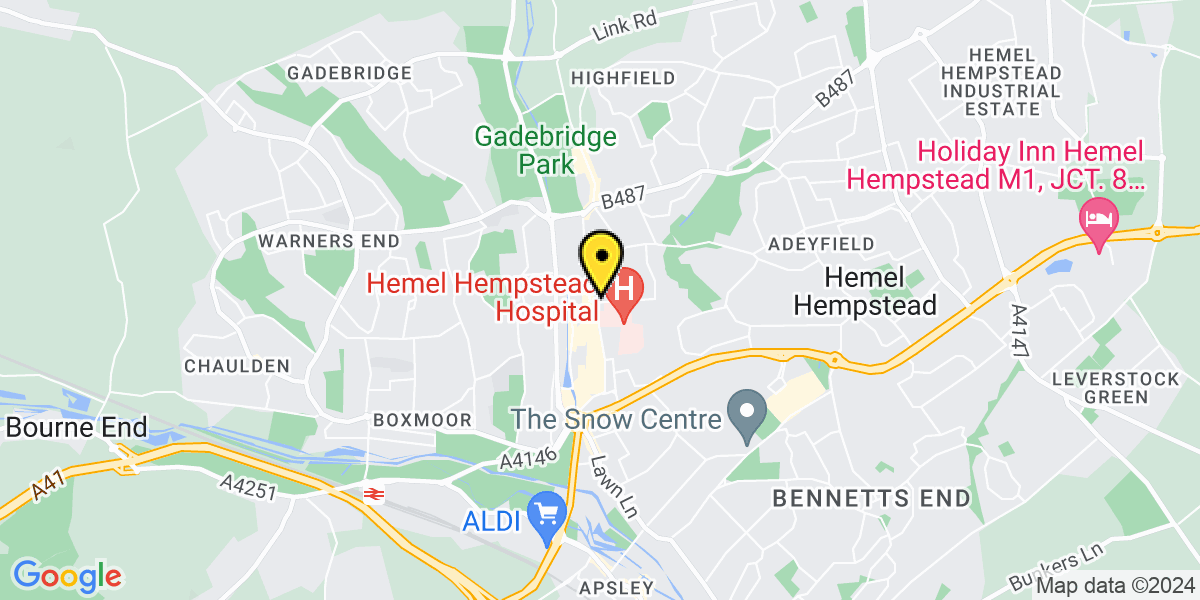 Map of Hemel Hempstead Hillfield Road