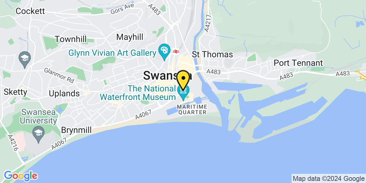 Map of Swansea The City Gates